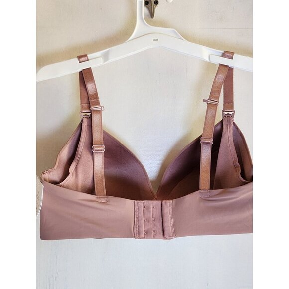 New Auden Women's Pink Nursing Lightly Line Wireless Bra Adjustable Size 32D - Picture 3 of 6